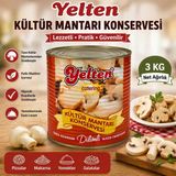 Yelten Kültür Mantarı Konservesi 3 Kg (Dilimli) Catering Tipi Büyük Boy