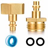 YELUN RV Winterize Sprinkler Sistemleri Blowout Plug Hızlı Bağlantı Hava Kompresörü 1/4 inç Adaptör | RV, Karavan ve Sprinkler Sistemleri için Bahçe Hortumu 3/4 inç Diş Açma Suyu Üfleme Adaptörü