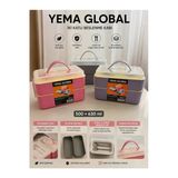 Yema Global 2 Katlı Çatallı Kaşıklı Beslenme Kabı - 1130 Ml Taşıma Kulplu Sızdırmaz Diyet Ve Okul Yemek Kutusu (500 Ml + 630 Ml)