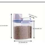 Yemci Petshop Mama Saklama Kabı Ölçü Bardaklı Şeffaf 1,5 kg