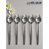 Yemek Kaşığı 6'lı Hasır Model Paslanmaz Çelik 18/0 Paslanmaz Çelik
