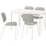 Yemek Masası Takımı, Beyaz-Tibbleby Bej/gri, 4 Sandalyeli, Açılabilir, 120/180X74 cm - 1/100 Toz Ceviz - 180 x 74 cm