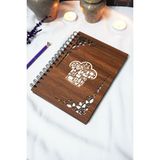 Yemek Tarif Defteri Ahşap Kapaklı Defter - Çizgisiz Defter - 60 Yaprak (120 Sayfa) - A5 15X21 cm