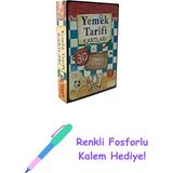 Yemek Tarifi Kartları (30 Kart): Genç Aşçılar Için 30 Eğlenceli ve Sağlıklı Yemek + Renkli Fosforlu Kalem - Hayır
