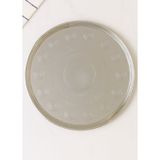 Yemek Tepsisi Çelik Yer Sofrası 80 Cm Paslanmaz Sunum Sinisi No:85 Metalik Gri