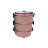 Yemek Termosu Açık Pembe 3Lü Sefer Tası Saklama Kabı 1.8Lt