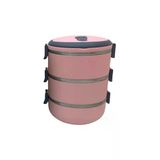 Yemek Termosu Pembe 3Lü Sefer Tası Saklama Kabı 1.8Lt