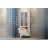 Yen 2 Kapaklı Kirli Sepetli Banyo Dolabı - Ekru