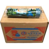 Yener Endüstriyel Jumbo Çöp Torbası Poşeti 2 Kat Siyah 400 gr 80X110 cm 10 Adetlik 20 Rulo