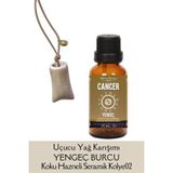 Yengeç Burcu - Cancer, Uçucu Yağ Karışımı, 10ml & Koku Hazneli Kolye