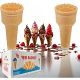 Yeni Başkent Başkent Soft Dondurma Külahı 250'li Sade Aroma ile Çıtır ve Lezzetli Sunumlar İçin İdeal