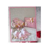 Yeni Doğan 3 Lü Set Kız Bebek Takıyastığı Ledli Işıklı Pano Ahşap Magnet (LÜTFEN AÇIKLAMAYI OKUYUN) MRH0140
