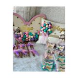 Yeni Doğan 4 Lü Set Kız Bebek Takı Yastığı Ledli Işıklı Pano Ahşap Magnet (AÇIKLAMAYI OKUYUN) MRH0228