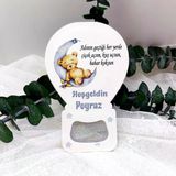 Yeni Doğan Bebek Buzdolabı Magnet Yıldızda Uyuyan Ayıcık(30 Adet)