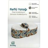 Yeni Doğan Bebek Reflü Yatağı - Nefes Alan Kolajen Kumaş - Mavi - Beyaz