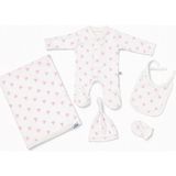 Yeni Doğan Kız Bebek 5 Parça Pamuklu Set Pijama-Günlük Takımı - 0 - 3 Ay - Çok Renkli