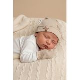 Yeni Doğan Şapka & Eldiven Seti – %100 Pamuklu Penye Extra Yumuşak Hafif Terletmez, 0-6 Ay Unisex - Bej