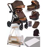 Yeni Doğan Set 8 İn 1 Baby Home 985 Travel Sistem Bebek Arabası Ve 505 Bebek Sepeti Sepet Anne Yanı Beşik