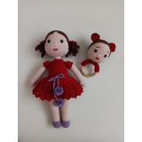 Yeni Doğan Şirin Bebek Seti Amigurumi Organik Oyuncak