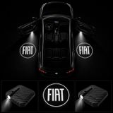 Yeni Fiat Kapı Altı Logo Projektör Led Işığı 2'li Set Pilli Kablosuz Kapı Karşılama Lambası