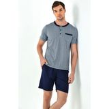 Yeni Inci 3'lü Yarım Kol Erkek Pijama Takım EPJ797 - M - Lacivert