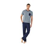 Yeni Inci 3'lü Yarım Kol Erkek Pijama Takım EPJ798 - L - Lacivert