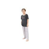 Yeni İnci Erkek Çocuk Kısa Kollu Pijama Takımı, 9-10 Yaş, CEP341, Antrasit, erkek-çocuk
