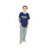 Yeni İnci Erkek Çocuk Viskon Pijama Takımı, 7-8 Yaş, CEP340, İNDİGO MAVİ, erkek-çocuk