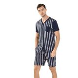 Yeni Inci Önden Düğmeli 3'lü Erkek Pijama Takım EPJ803 - S - Lacivert