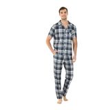 Yeni Inci Önden Düğmeli 3'lü Erkek Pijama Takım EPJ807 - S - Lacivert