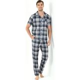 Yeni Inci Önden Düğmeli 3'lü Erkek Pijama Takım EPJ807 - XL - Lacivert