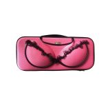 Yeni Inci Sütyen Saklama Çantası, Pembe, Fermuarlı, Seyahat için, Dantel Detaylı, Sert Kabuk (PEMBE)
