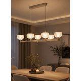 Yeni Model 6 Lı Oval Lüx LED Avize 3 Işık Seçeneği Ithal Model - Antrasit - Gold