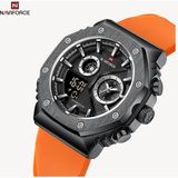 Yeni Model Naviforce Dijital Analog Alarmlı Aydınlatmalı Spor Kol Saati - Turuncu