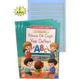Yeni Müfradat Güzel Yazı Defteri A4 19x27 cm 24 Yaprak 3 Adet Standart Kılavuz Dil Çizgili Yazı Defteri Satır Aralıkları