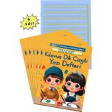 Yeni Müfradat Güzel Yazı Defteri Orta Boy 16.5x24 24 Yaprak 6 Adet Standart Kılavuz Dik Çizgili Yazı Defteri Satır Aral