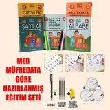 Yeni Müfredata Uygun Öğrenciler Için Türkçe Sihirli Yazı Defter Seti Ile Yazma Öğreniyorum Seti - 1 Adet - Renkli