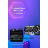 Yeni Nesil Akıllı Saat Ve Bluetooth Kulaklık Titreşim Bildirimleri Uyku Takibi Mir04607734