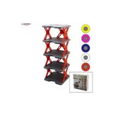 YENİ NESİL AKORDİYON & KATLANIR & 5 KATLI PLASTİK AYAKKABILIK GRİ TABAN RENKLİ AYAKLAR