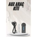 Yeni Nesil Bluetooth Aux Araç Kiti Siyah Tv Tablet Telefon Araç Araba - Tek Renk - Şeffaf