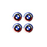 Yeni Nesil Bmw 50.Yıl Logolu Damla Sticker Jant Göbeği Yapışkanlı Sticker 5.5 Cm Uyumlu