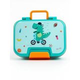 Yeni Nesil Çocuk Beslenme Kutusu İki Katlı - Bölmeli Lunch Box - 1030 Ml. (Plastik PP5 Malzeme) (Yeşil)