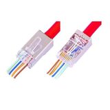 Yeni Nesil Delikli Metal RJ45 Jack Internet Cat Kablo Ucu (10 Adet)