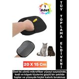 Yeni Nesil Ergonomik Çift Yönlü Mikrofiber Evcil Hayvan Kedi Köpek Tüy Toplama Eldiveni 20 x 15 cm