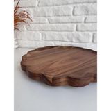Yeni Nesil Evim Çiçek Oymalı Akasya Dönen Sunumluk/kek/pasta/kurabiye Standı Tabağı 31 cm