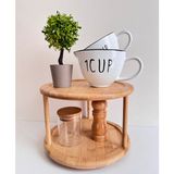 Yeni Nesil Evim İki Katlı Döner/dönen Stand Sunumluk Baharatlık Düzenleyici Stand 24 cm