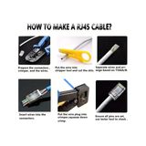 Yeni Nesil Ez Rj45 Konnektör Plug Cat6 Delikli Açık Uçlu Jack Ezrj45 (50 Adet)