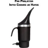 Yeni Nesil Far Temizleme Parlatma Isıtıcı Cezve ve Huni Temizlik Seti - 1 Adet - 01-Siyah