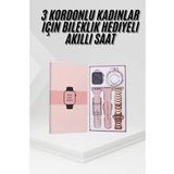 Yeni Nesil Kadın Akıllı Saat Rose Gold Android ve İos Uyumlu