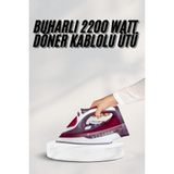 Yeni Nesil Kırmızı Buharlı Ütü 2200 Watt Seramik Tabanlı Yüksek Buhar Gücü - TOPRAK9153-6 - Çok Renkli